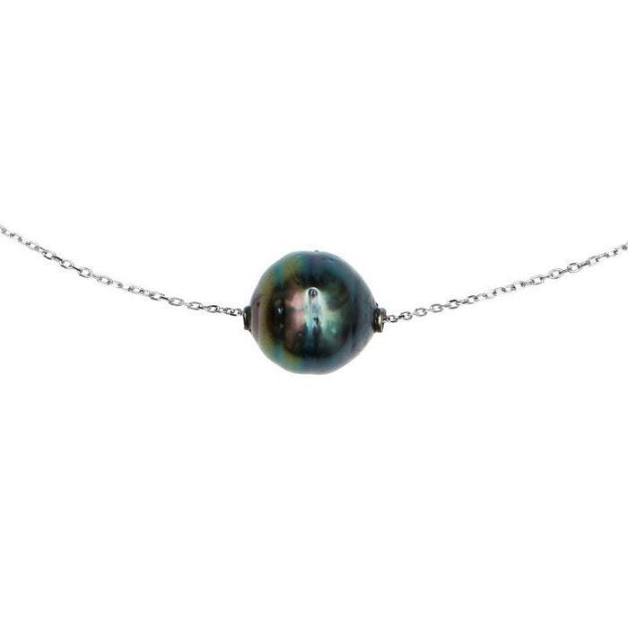 dower & hall 14k Gold & Small Tahitian Pearl Pendant