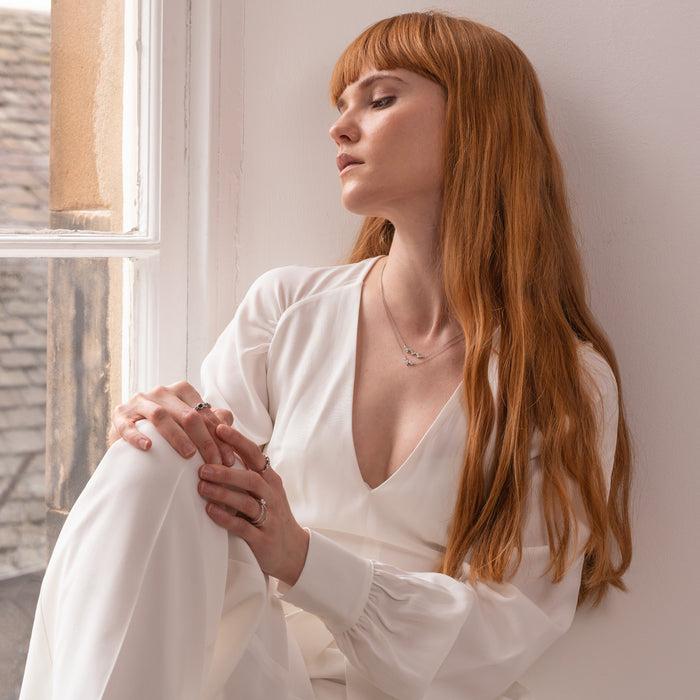 Dower & Hall 14k Gold Stargazer Five Diamond Pendant