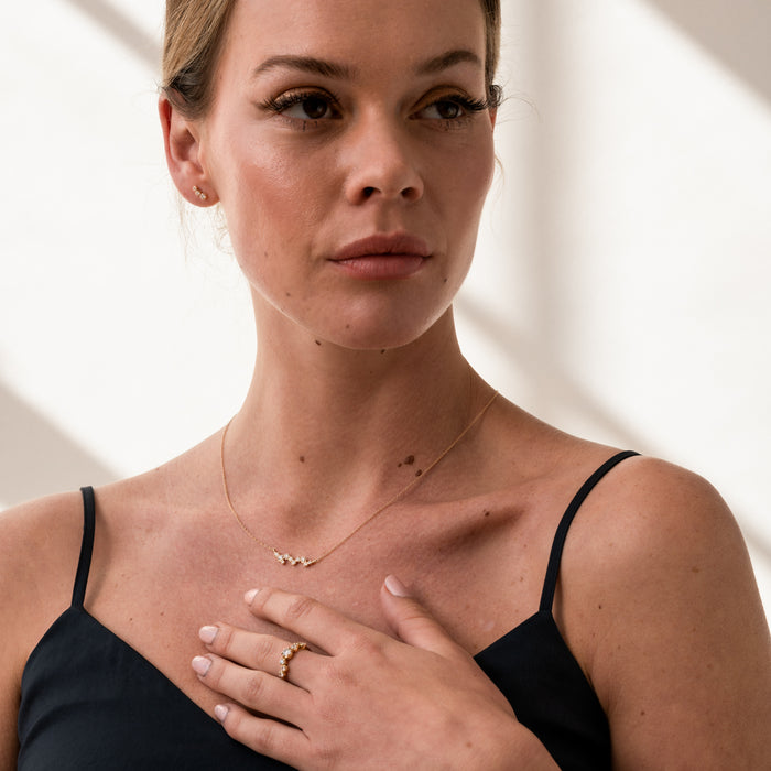 Dower & Hall 14k Gold Stargazer Ten Diamond Pendant