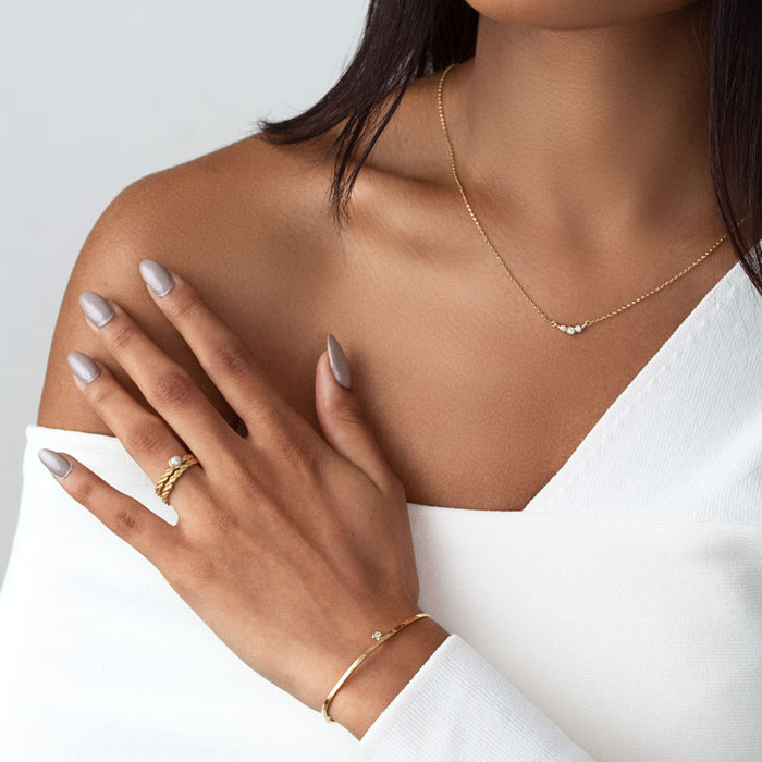 Dower & Hall 14k Gold Stargazer Trio Diamond Pendant