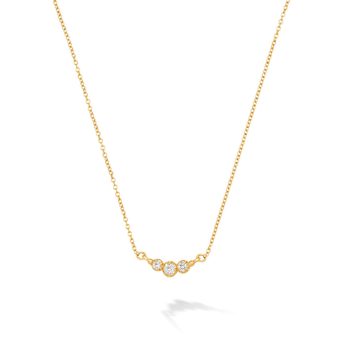 dower & hall 14k Gold Stargazer Trio Diamond Pendant