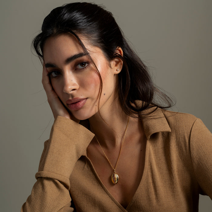 Dower & Hall 14k Oval Cascade Locket With Rubies