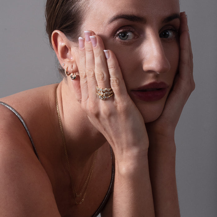 Dower & Hall 14k Stargazer Diamond Studs