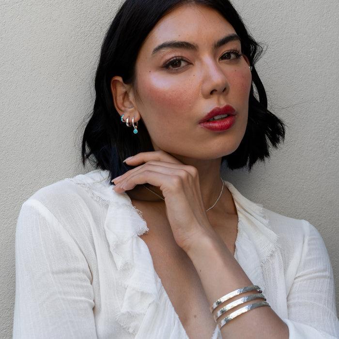 Dower & Hall 14mm Hammered Nomad Hoops