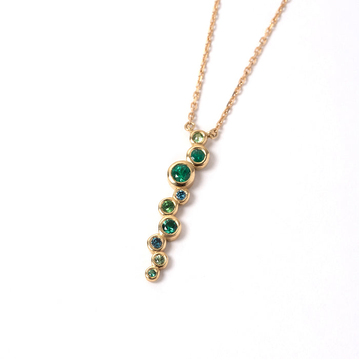 Dower & Hall 18k Emerald Green Long Cascade Pendant