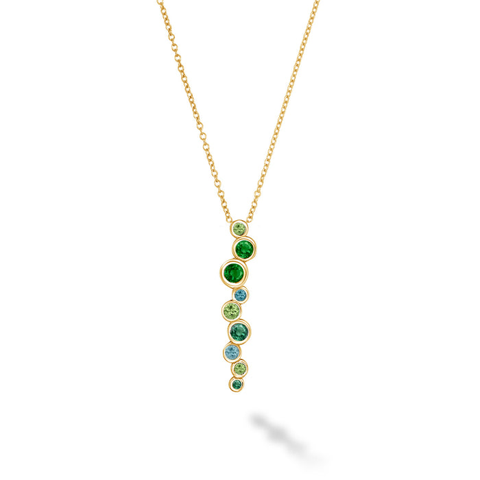 dower & hall 18k Emerald Green Long Cascade Pendant