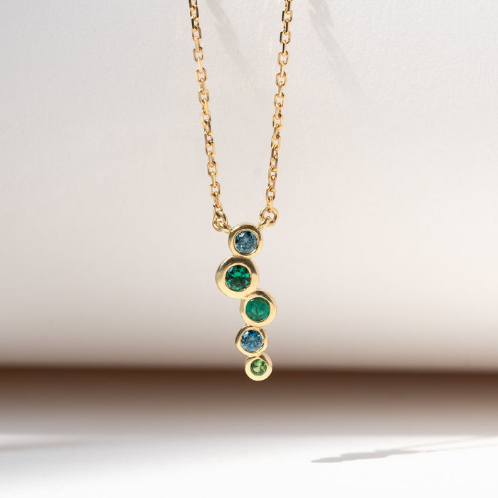 Dower & Hall 18k Emerald Green Small Cascade Pendant