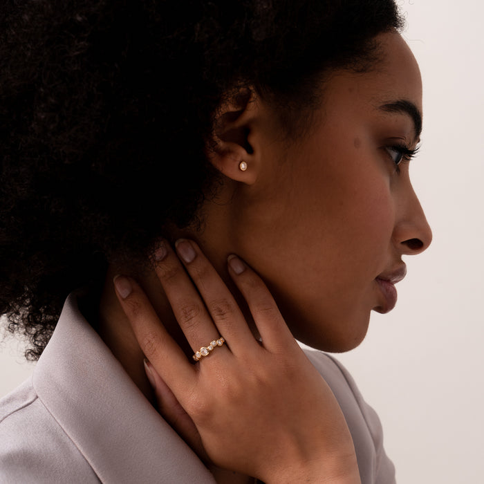 Dower & Hall 18k Gold & Diamond Cascade Ring - 0.75ct