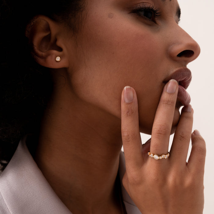 Dower & Hall 18k Gold & Diamond Cascade Ring - 0.75ct