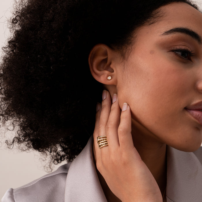 Dower & Hall 18k Gold & Diamond Cascade Studs