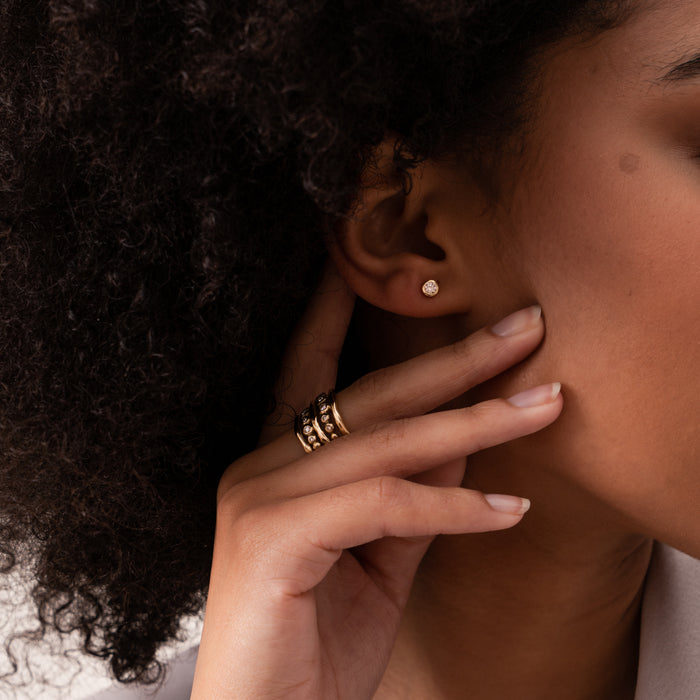 Dower & Hall 18k Gold & Diamond Cascade Studs