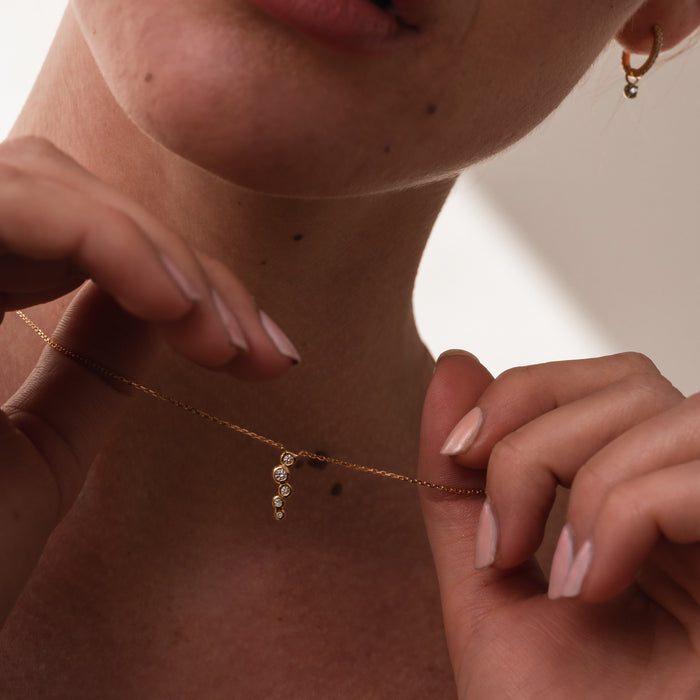 Dower & Hall 18k Gold & Diamond Small Cascade Pendant