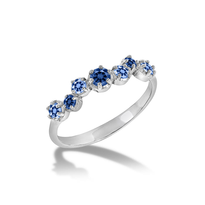 Dower & Hall 18k Gold & Sapphire Stargazer Ring