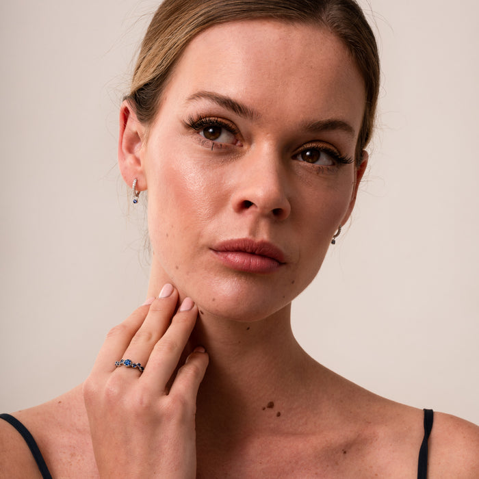 Dower & Hall 18k Sapphire Stargazer Ring - 0.75ct