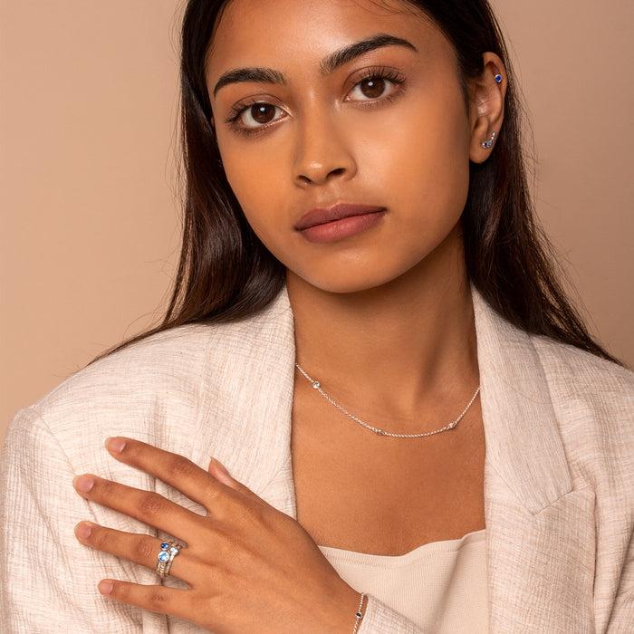 Dower & Hall 3mm Blue Sapphire Dewdrop Studs