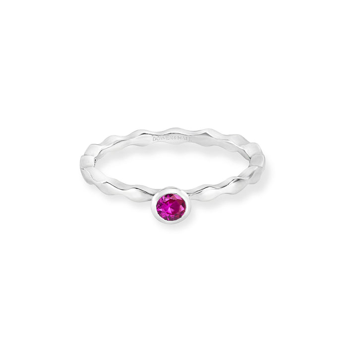 Dower & Hall 3mm Pink Sapphire Wave Twinkle Ring
