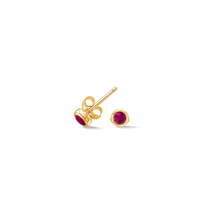 dower & hall 3mm Ruby Dewdrop Studs