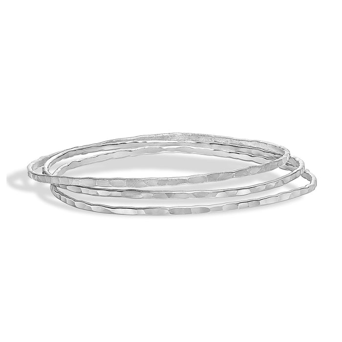 dower & hall 3xSet Hammered Nomad Bangle