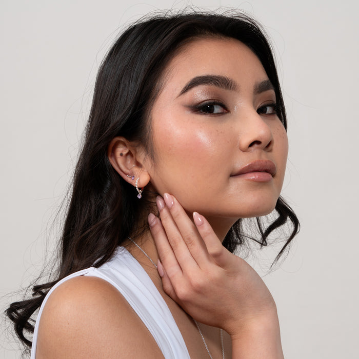 Dower & Hall 4mm Amethyst Orissa Studs