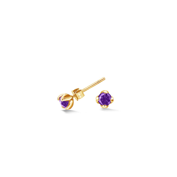 Dower & Hall 4mm Amethyst Orissa Studs