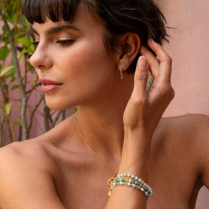 Dower & Hall 4mm Blue Topaz Orissa Studs