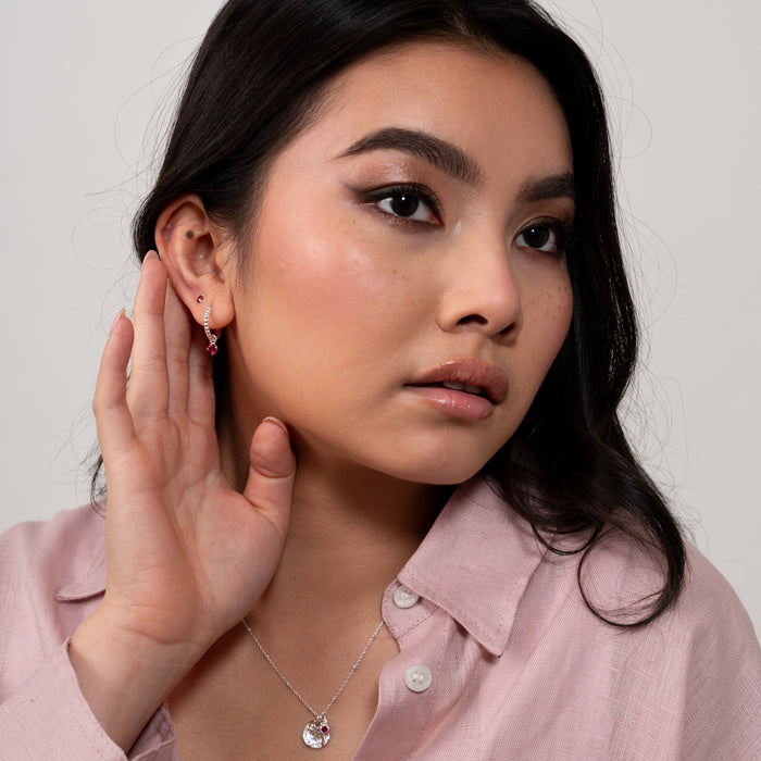 Dower & Hall 4mm Garnet Orissa Studs