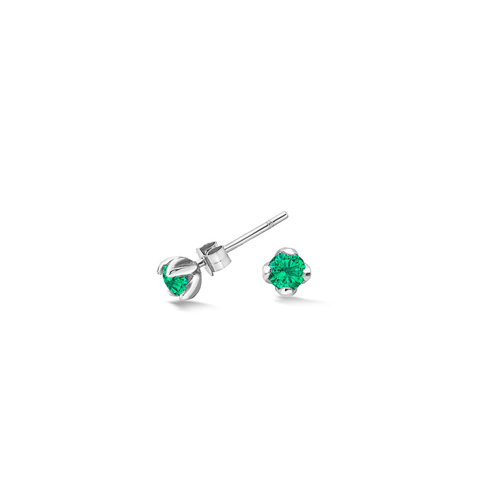 Dower & Hall 4mm Green Garnet Orissa Studs
