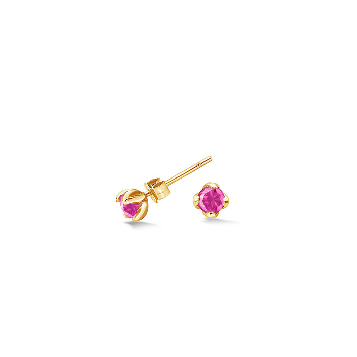 Dower & Hall 4mm Pink Tourmaline Orissa Studs