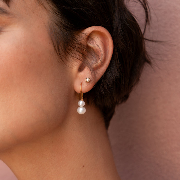 Dower & Hall 9k 3mm Freshwater Pearl Single Labret