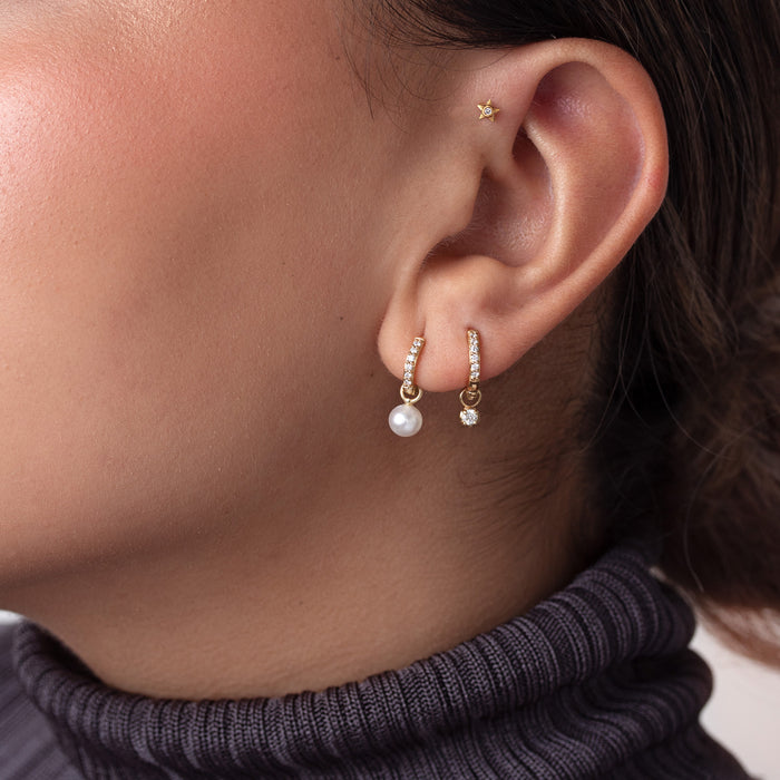 Dower & Hall 9k Diamond Stargazer Single Labret