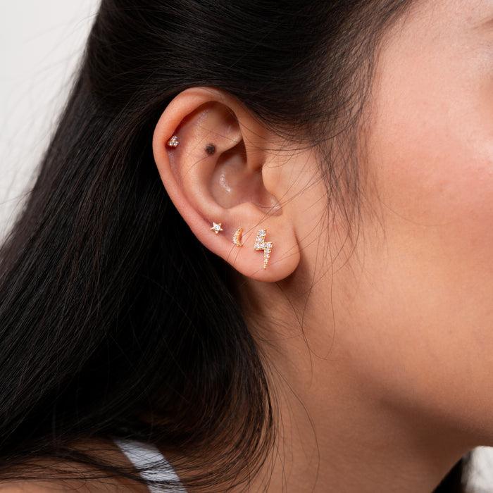 Dower & Hall 9k Diamond Stargazer Single Labret