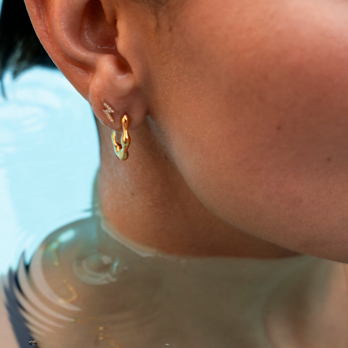 Dower & Hall 9k Lightning Bolt Single Labret