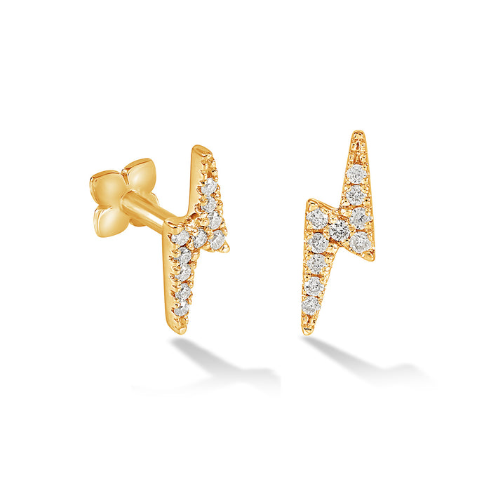 dower & hall 9k Lightning Bolt Single Labret