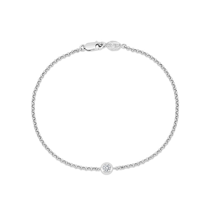 Dower & Hall 9k Round 3mm Diamond Dew Chain Bracelet