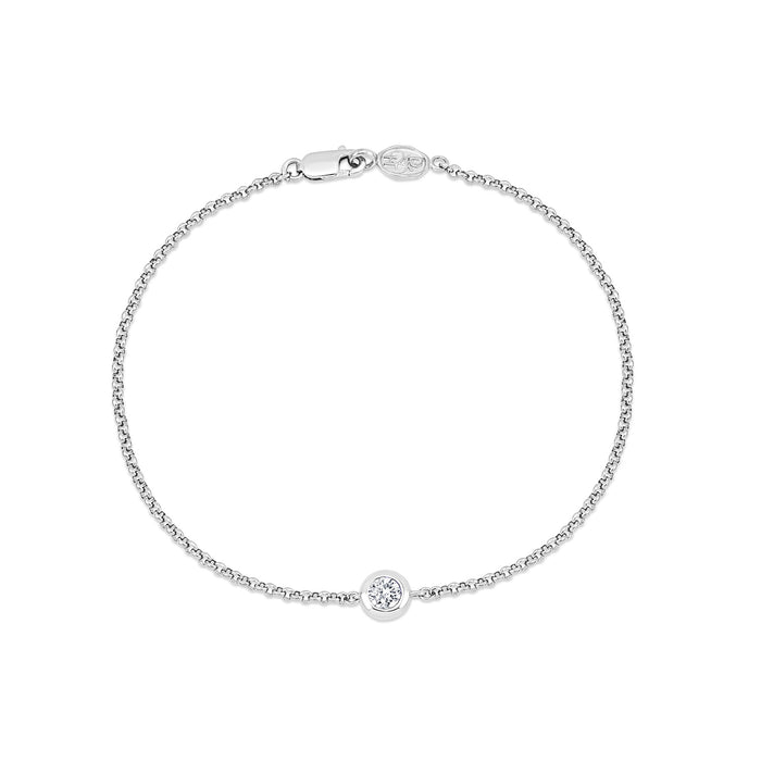 Dower & Hall 9k Round 4mm Diamond Dew Chain Bracelet