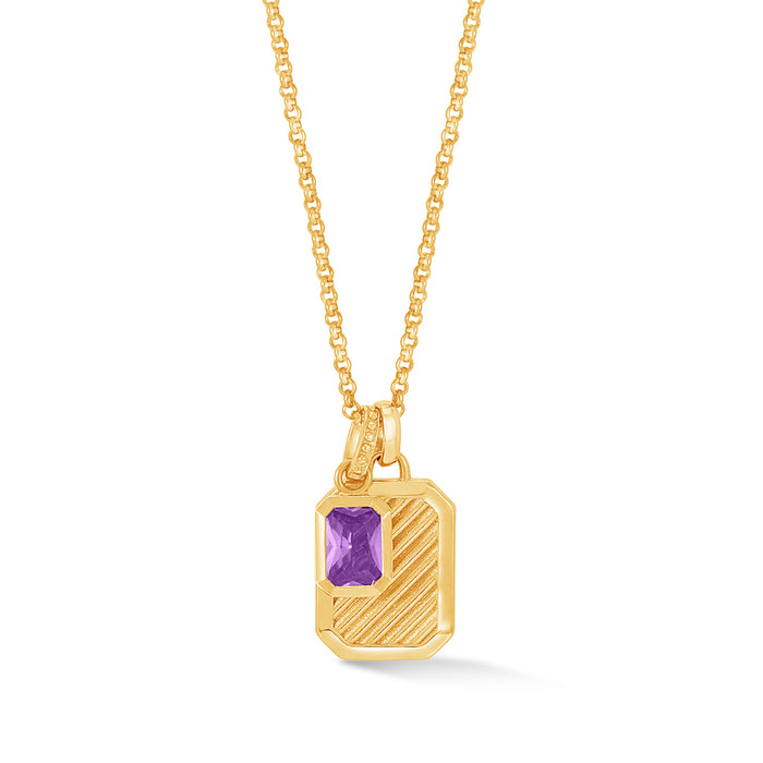 Dower & Hall Amethyst Octagon Humbug Necklace