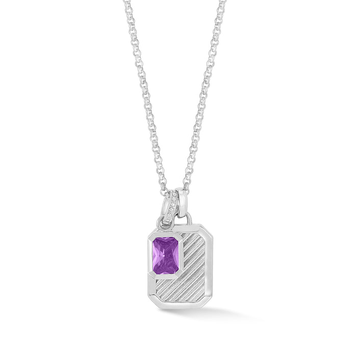 dower & hall Amethyst Octagon Humbug Necklace