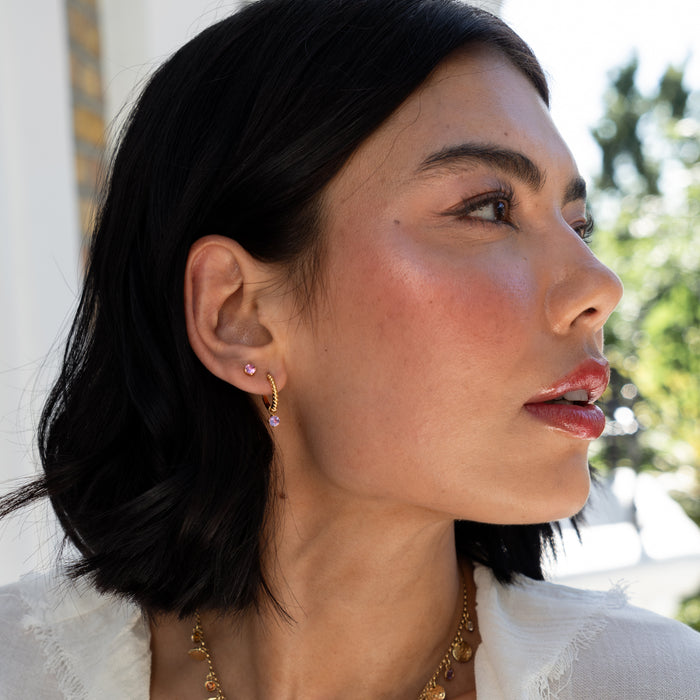 Dower & Hall Amethyst Orissa Hoops