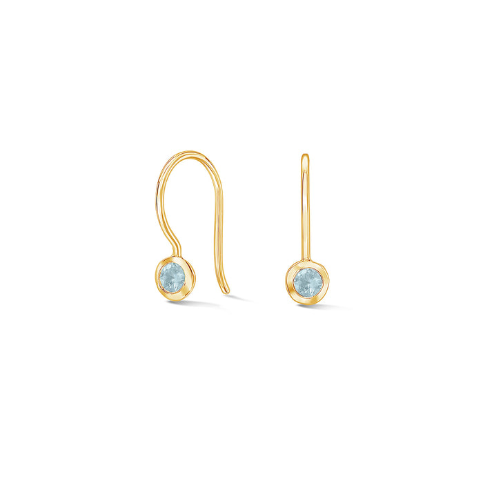 Dower & Hall Aquamarine Dewdrop Earrings