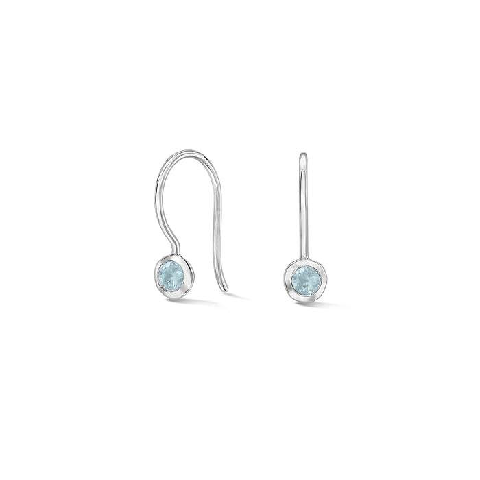 dower & hall Aquamarine Dewdrop Earrings