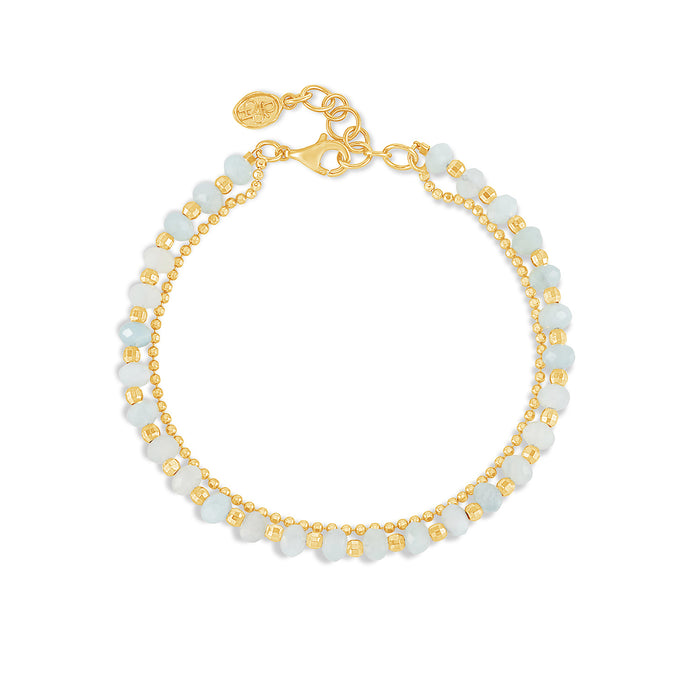 dower & hall Aquamarine Orissa Bracelet
