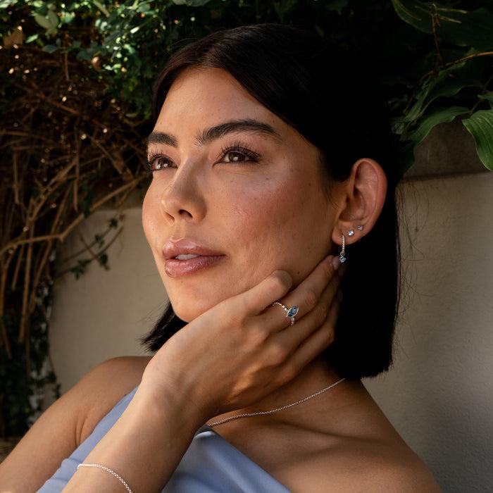 Dower & Hall Aquamarine Orissa Hoops