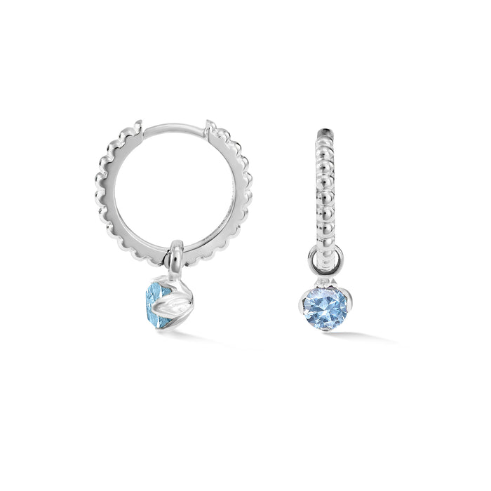 dower & hall Aquamarine Orissa Hoops