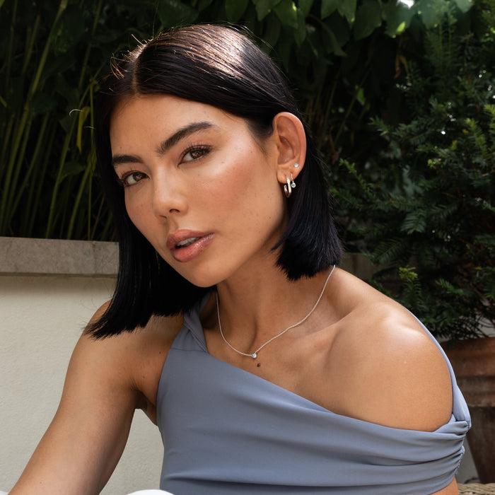 Dower & Hall Aquamarine Round Dewdrop Pendant