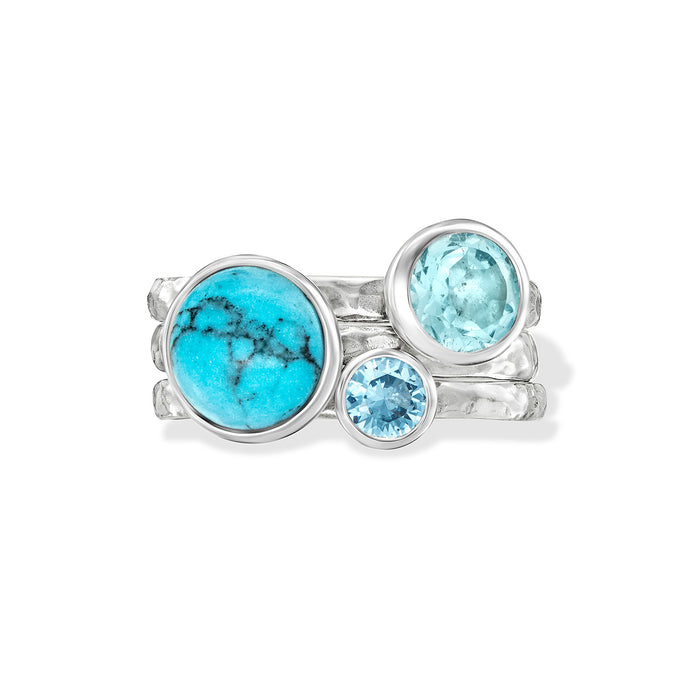dower & hall Azure Twinkle Stacking Rings