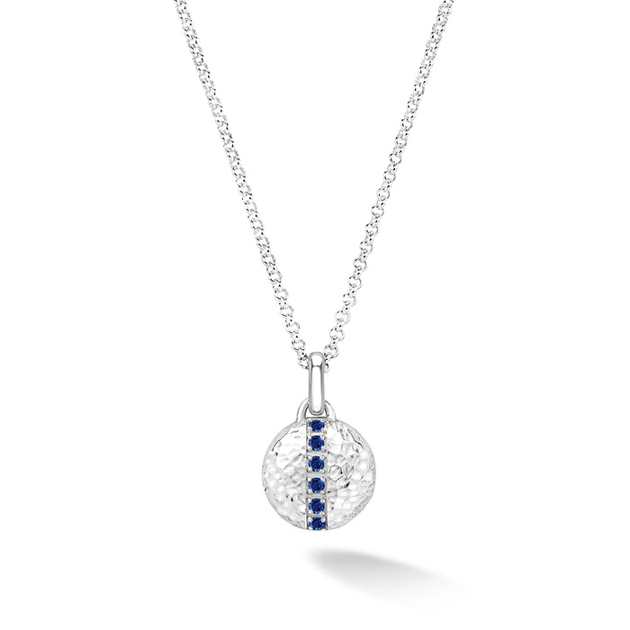 dower & hall Blue Sapphire 13mm Round Lumiere Locket