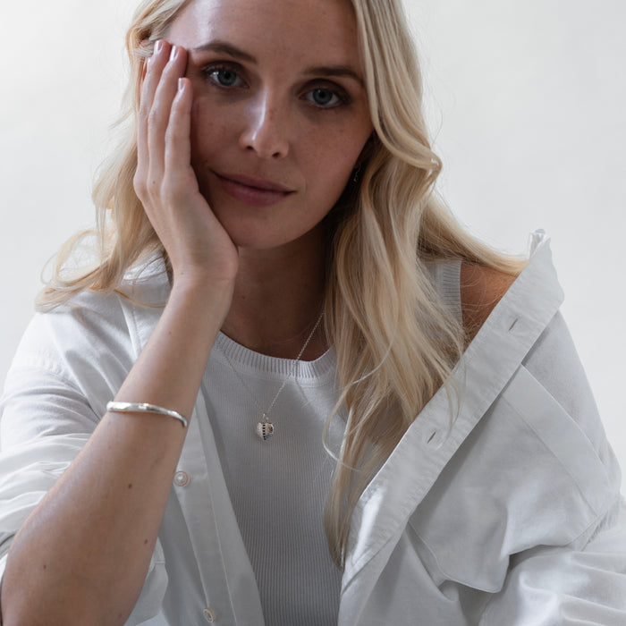 Dower & Hall Blue Sapphire 15mm Heart Lumiere Locket