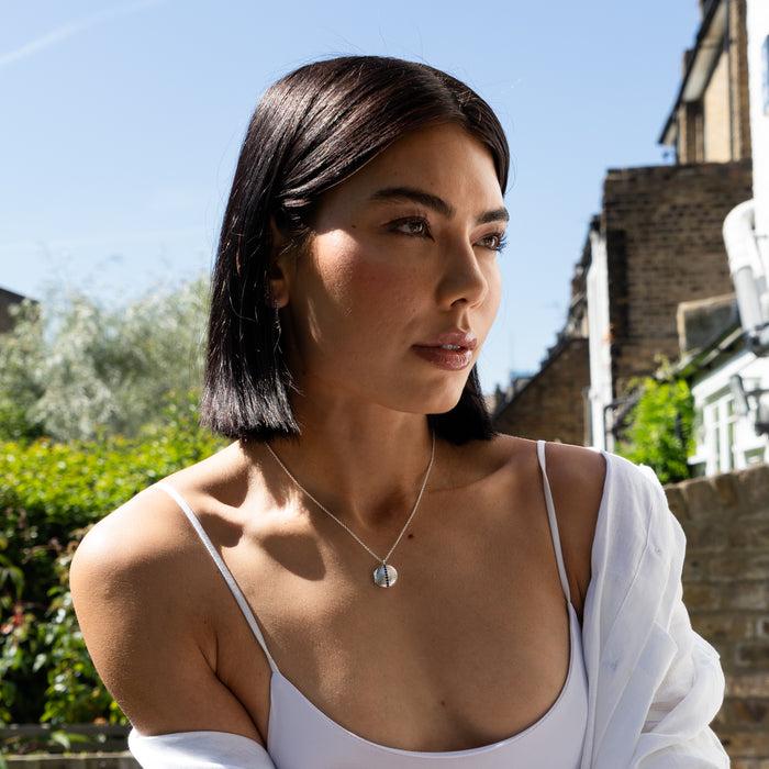 Dower & Hall Blue Sapphire 16mm Round Lumiere Locket