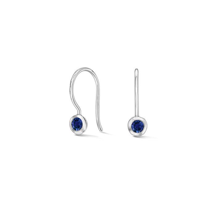 dower & hall Blue Sapphire Dewdrop Earrings