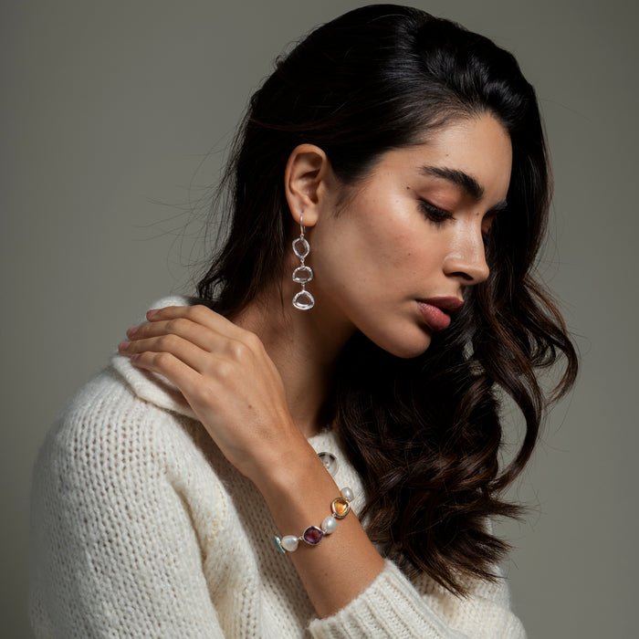 Dower & Hall 'Candy' Gemstone & Pearl Pebble Bracelet